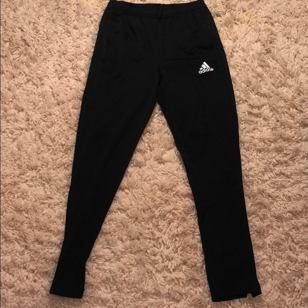 Adidas all black youth joggers.